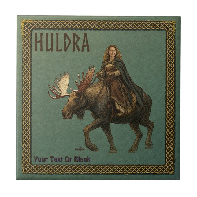 Norse Huldra Forest Woman Tile (Front)