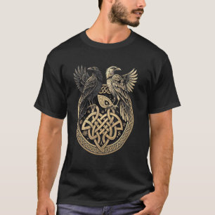 Norse Knotwork Ravens u2013 Huginn & Muninn Viking T-Shirt