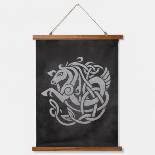 Norse Mythic Horse Knot Design Hanging Tapestry