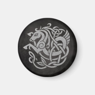 Norse Mythic Horse Knot Design Magnet