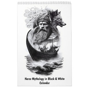 Norse Mythology in Black & White Calendar