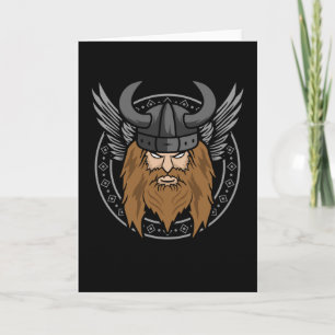 Norse mythology valhalla Viking Nordic Odin God Card