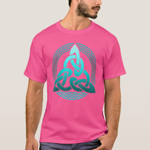 Norse Mythology Viking Celtic Knotwork Triple Horn T-Shirt