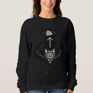 Norse Mythology Viking Fenrir Wolf Odin Symbol Run Sweatshirt