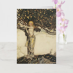 Norse Mythology Wagner Freya the Fair One Rackham Foil Greeting Card