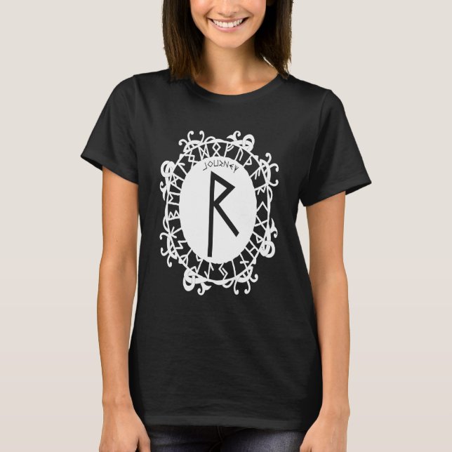 Norse Rune Journey RAIDHO Viking Rune Symbol Celti T-Shirt (Front)