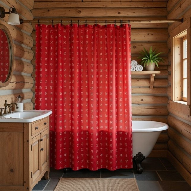 Norse Runes Shower Curtain (Creator Uploaded)