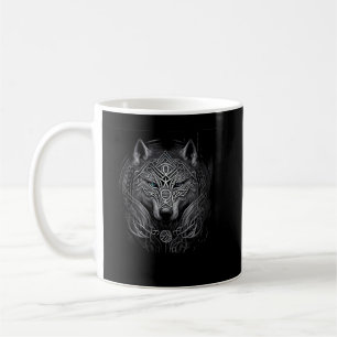 Norse Style Viking Wolf Tattoo Wildlife Animal (V. Coffee Mug