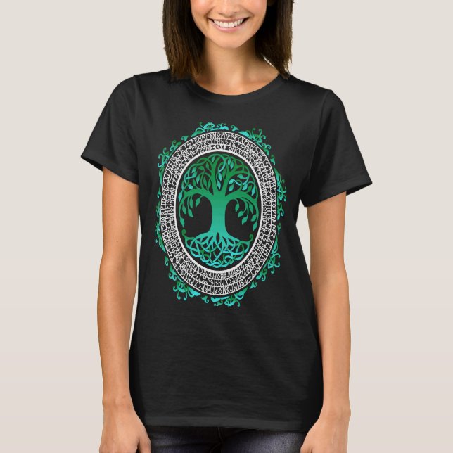 Norse Symbol YGGDRASIL Viking Symbol Nordic Rune S T-Shirt (Front)