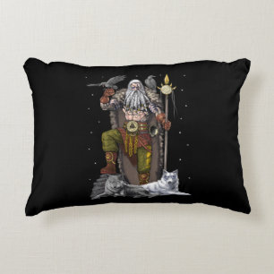 Norse Viking God Odin Decorative Cushion