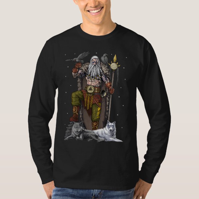 Norse Viking God Odin T-Shirt (Front)