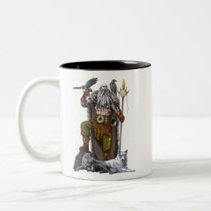 Norse Viking God Odin Two-Tone Coffee Mug