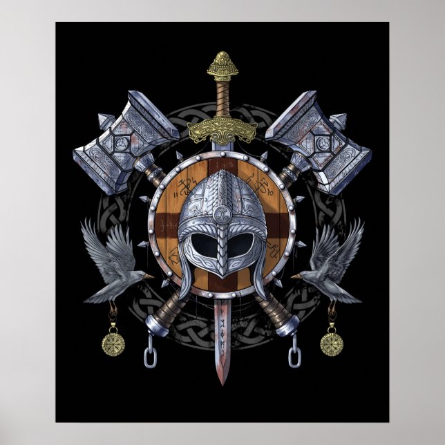 Norse Viking Warrior Armoury Poster (Front)