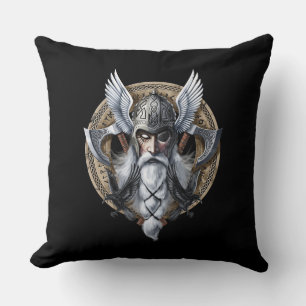 Norse Warrior God Odin Cushion