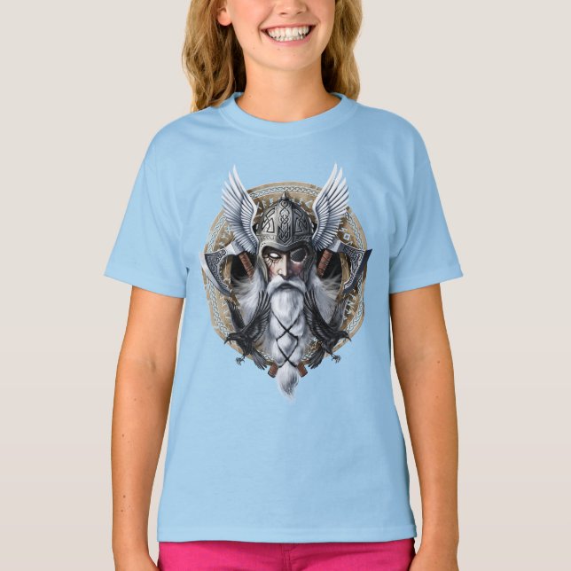 Norse Warrior God Odin T-Shirt (Front)