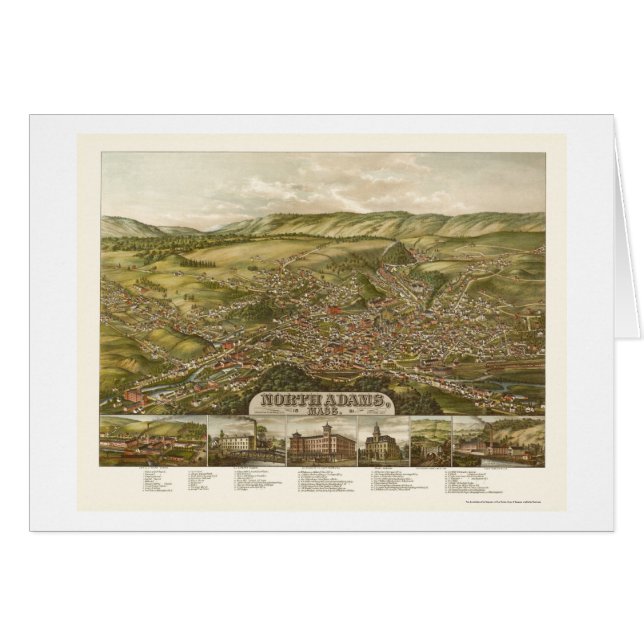 North Adams, MA Panoramic Map - 1881 (Front Horizontal)