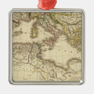 North Africa, Mediterranean Sea Metal Tree Decoration