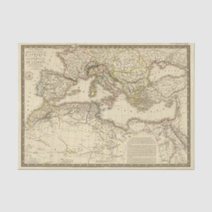 North Africa, Mediterranean Sea Tissue Paper