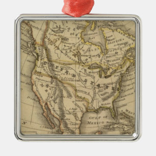 North America 10 Metal Tree Decoration