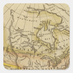 North America 10 Square Sticker