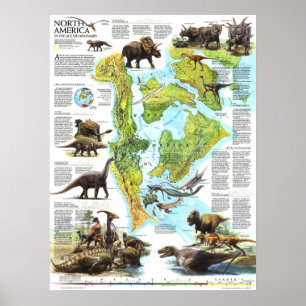 " North America: 1993 In the age of the Dinosaurs Poster