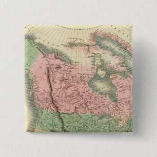 North America 2 15 Cm Square Badge