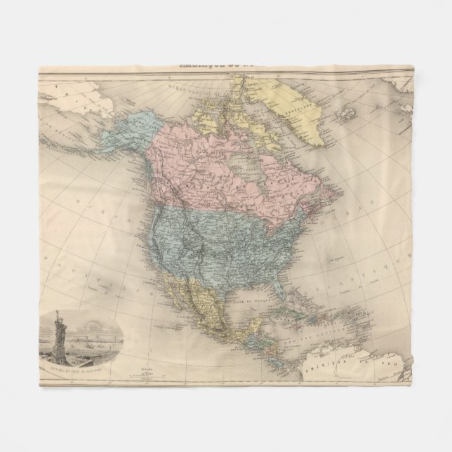 North America 35 2 Fleece Blanket (Front (Horizontal))