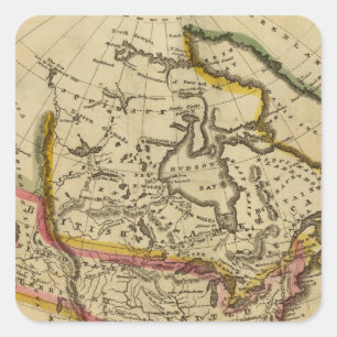 North America 42 Square Sticker