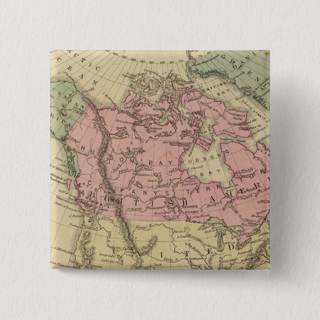 North America 6 15 Cm Square Badge (Front)