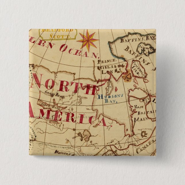 North America 8 15 Cm Square Badge (Front)