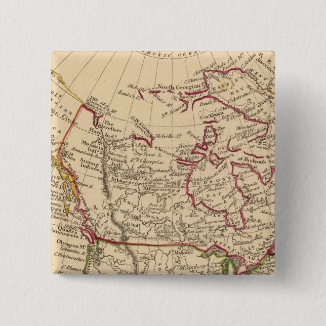 North America 9 15 Cm Square Badge (Front)