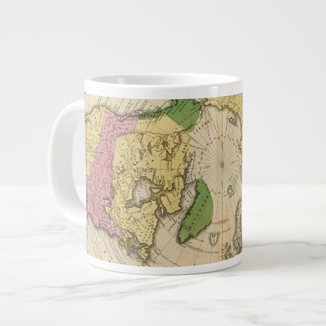 North America, Asia Large Coffee Mug (Front Left)