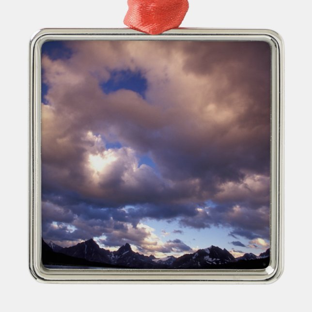 North America, Canada, Alberta, Jasper 5 Metal Tree Decoration (Front)