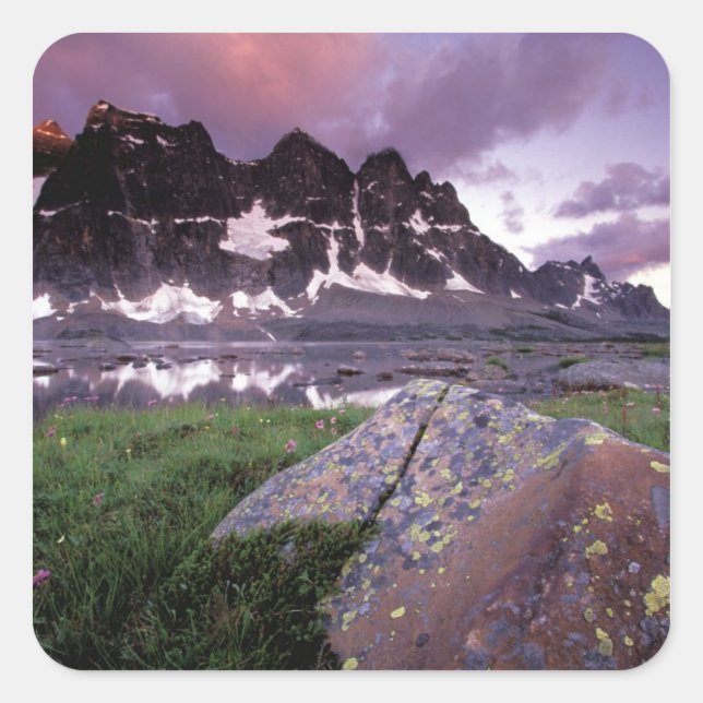 North America, Canada, Alberta, Jasper Square Sticker (Front)