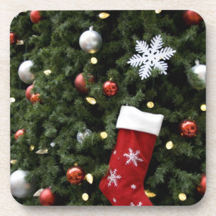 North America. Christmas decorations on tree. 5 Coaster