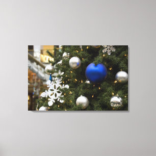 North America. Christmas decorations on tree. Canvas Print