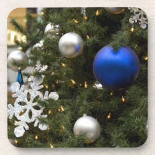 North America. Christmas decorations on tree. Coaster