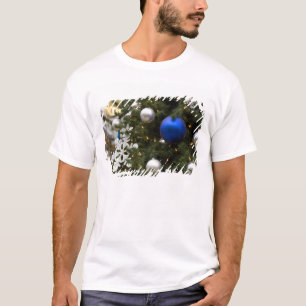 North America. Christmas decorations on tree. T-Shirt