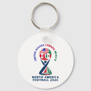 North America Football 2026 USA Canada Mexico Key Ring