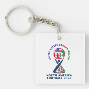 North America Football 2026 USA Canada Mexico Key Ring