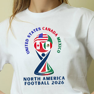 North America Football 2026 – USA Canada Mexico Tri-Blend Shirt