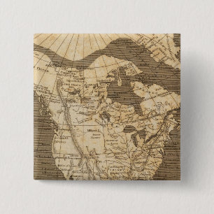 North America Map by Arrowsmith 15 Cm Square Badge
