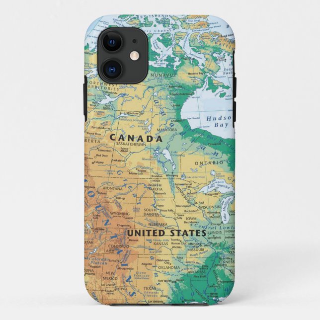 North America Map Case-Mate iPhone Case (Back)