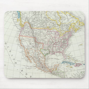 North America Map Mouse Pad