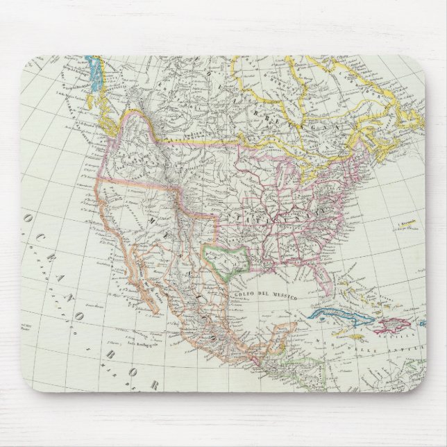 North America Map Mouse Pad (Front)