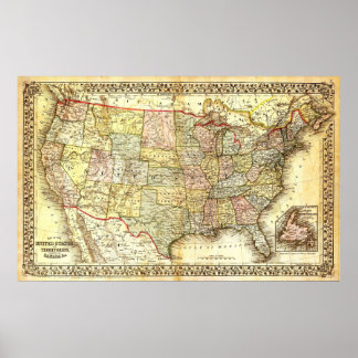 North America map Poster