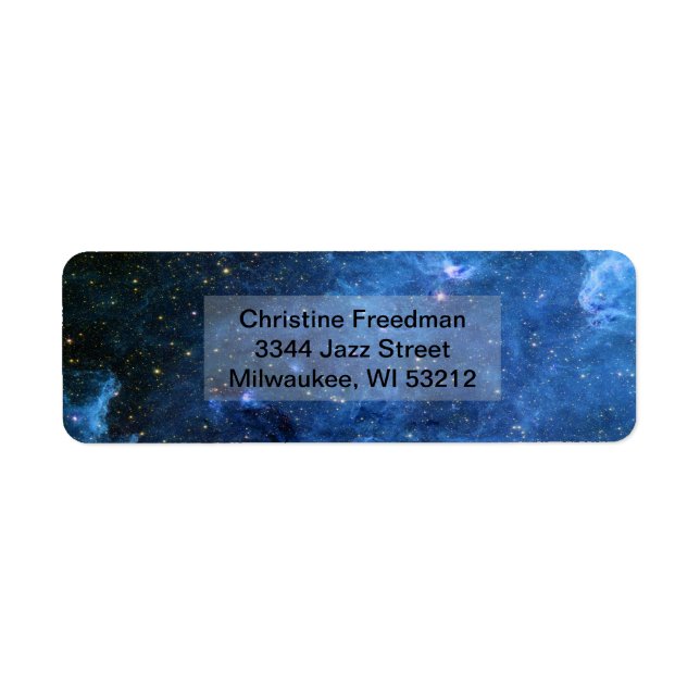 North America Nebula Blue, ZGOS Return Address (Front)