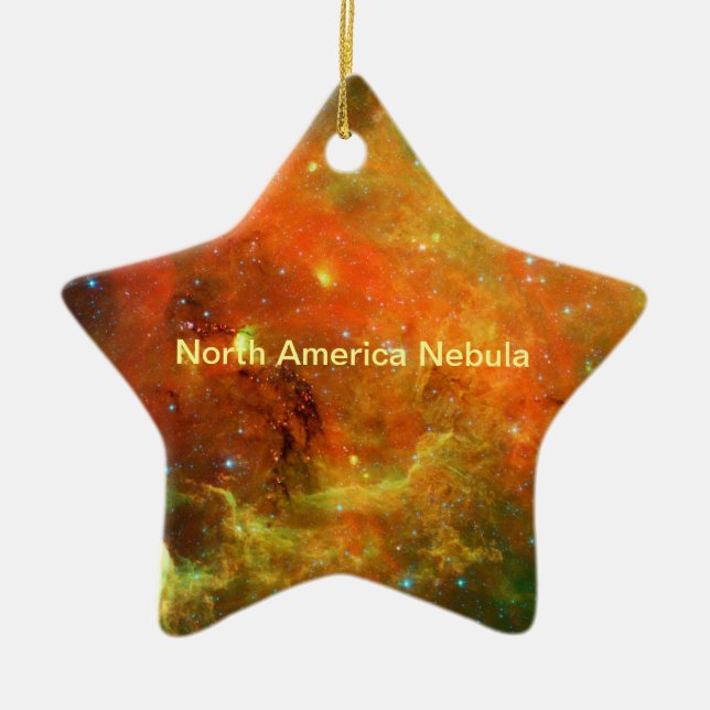 North America Nebula Ceramic Tree Decoration (Front)