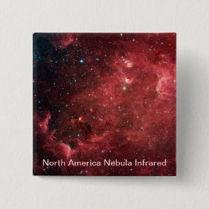 North America Nebula Infrared 15 Cm Square Badge