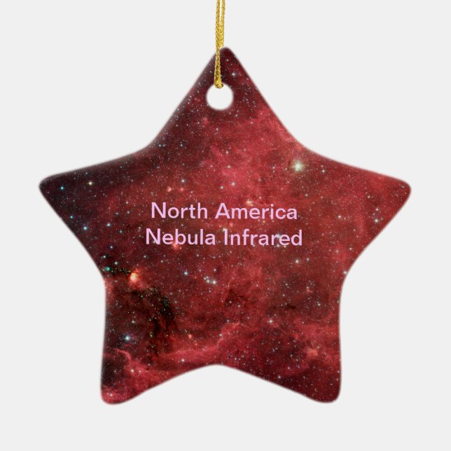 North America Nebula Infrared Ceramic Tree Decoration (Front)